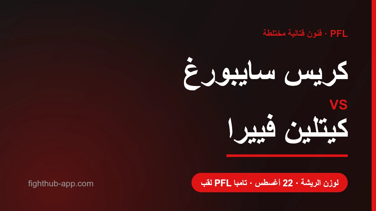 كريس سايبورغ vs كيتلين فييرا — FightHub