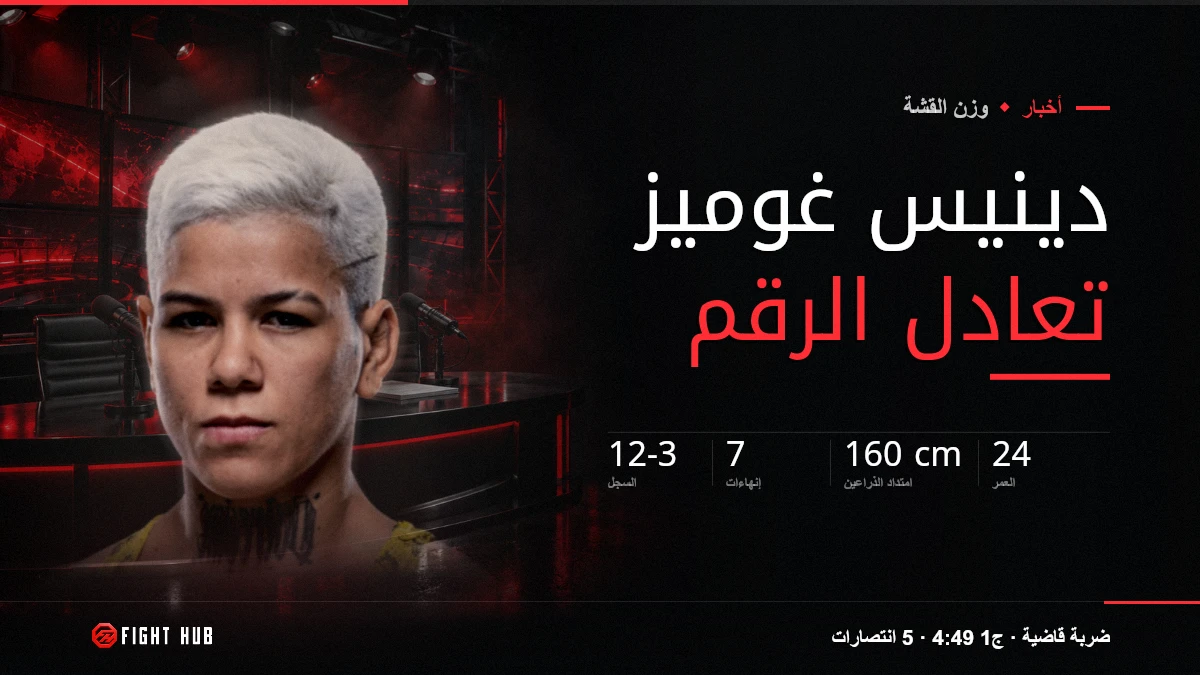 دينيس غوميز تعادل الرقم — FightHub