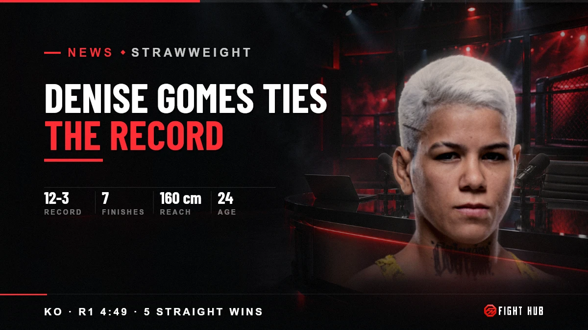 Denise Gomes ties the record — FightHub
