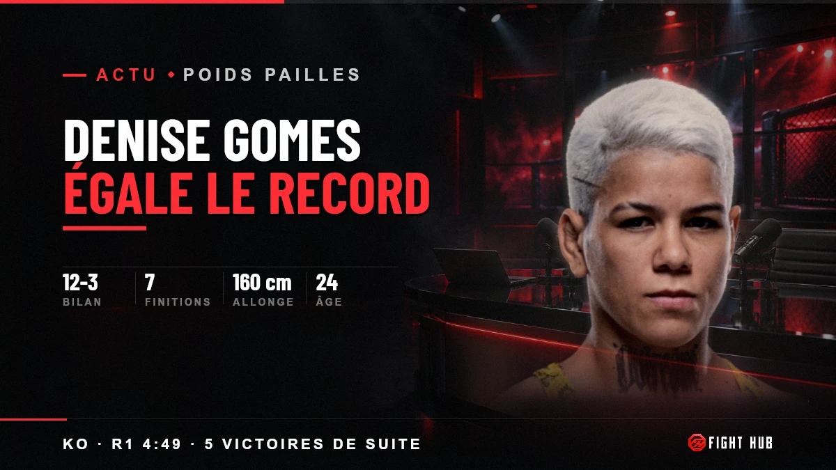 Denise Gomes égale le record — FightHub