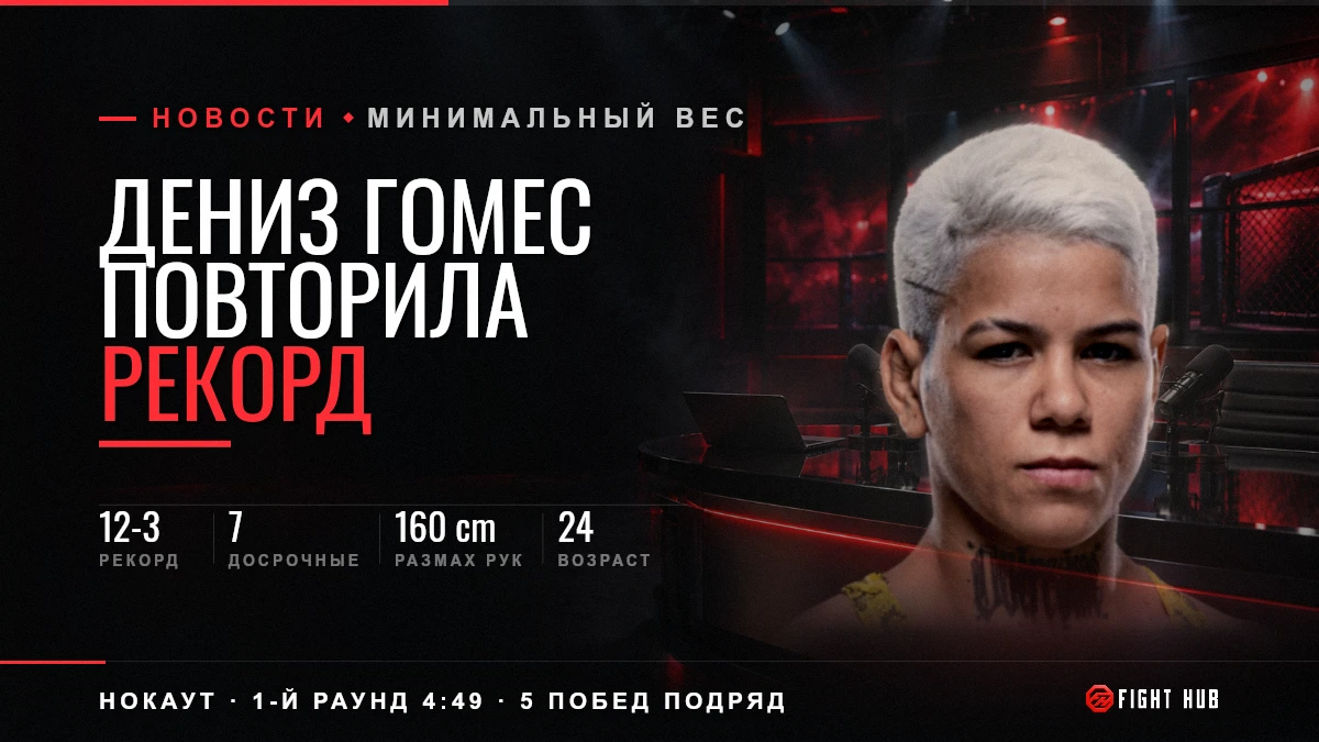 Дениз Гомес повторила рекорд — FightHub