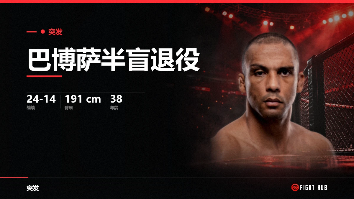 埃德森·巴博萨退役,并透露自己一直半盲作战 — FightHub