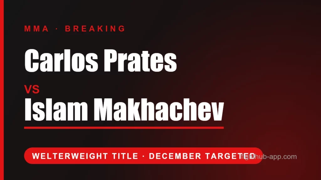 Carlos Prates vs Islam Makhachev — FightHub