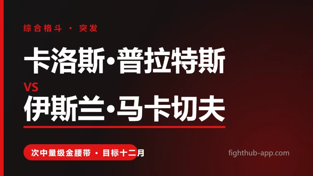 卡洛斯·普拉特斯 vs 伊斯兰·马卡切夫 — FightHub