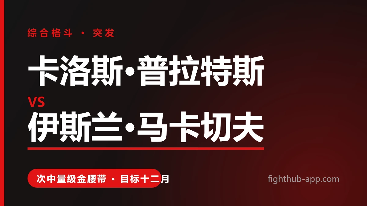卡洛斯·普拉特斯 vs 伊斯兰·马卡切夫 — FightHub