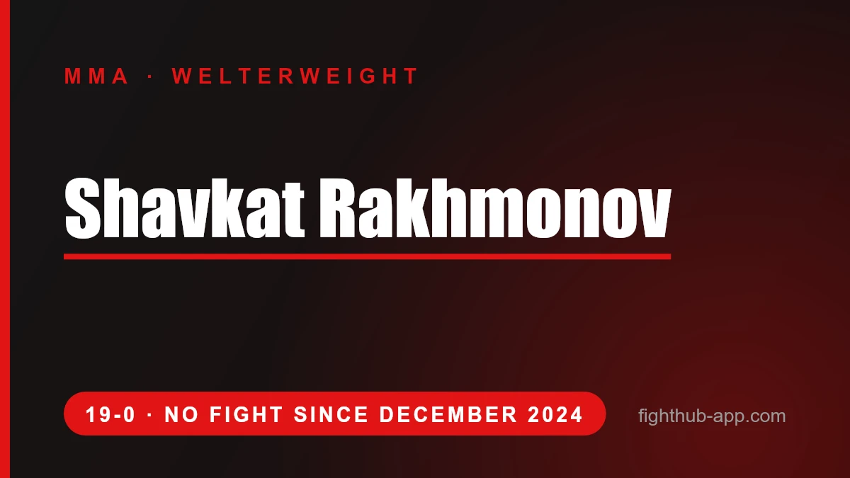 Shavkat Rakhmonov — FightHub