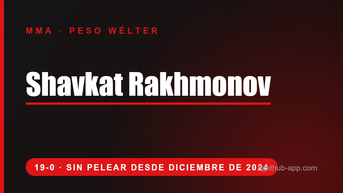 Shavkat Rakhmonov — FightHub