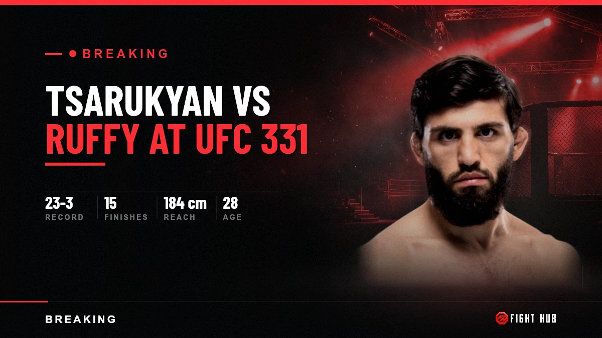 Tsarukyan vs Ruffy Booked for UFC 331 After Late Switch — FightHub