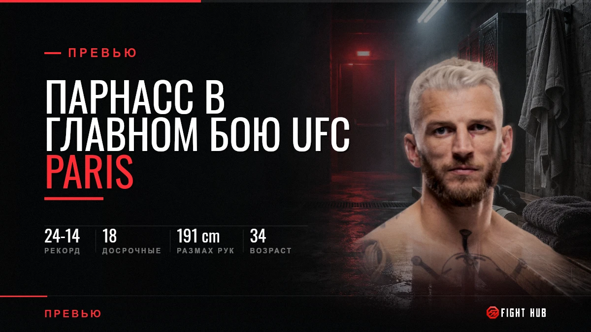 UFC Paris: дебют Парнасса в главном бою, Хукер в роли злодея — FightHub