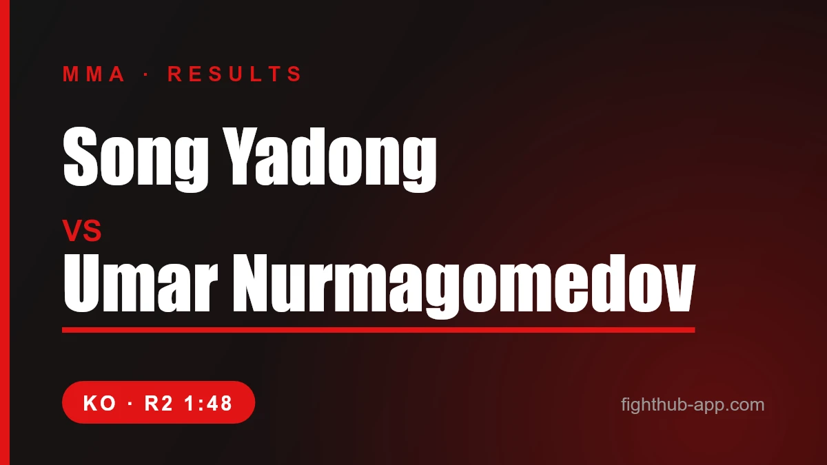 Song Yadong vs Umar Nurmagomedov — FightHub