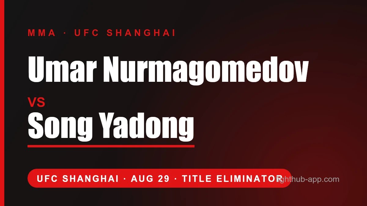 Umar Nurmagomedov vs Song Yadong — FightHub