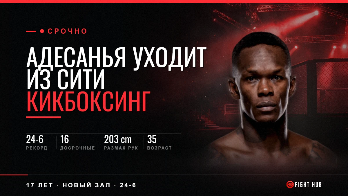 Адесанья уходит из Сити Кикбоксинг — FightHub