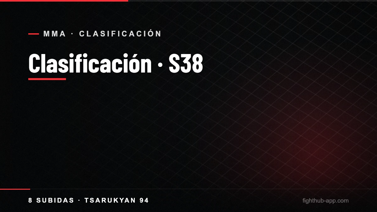 Clasificación · S38 — FightHub