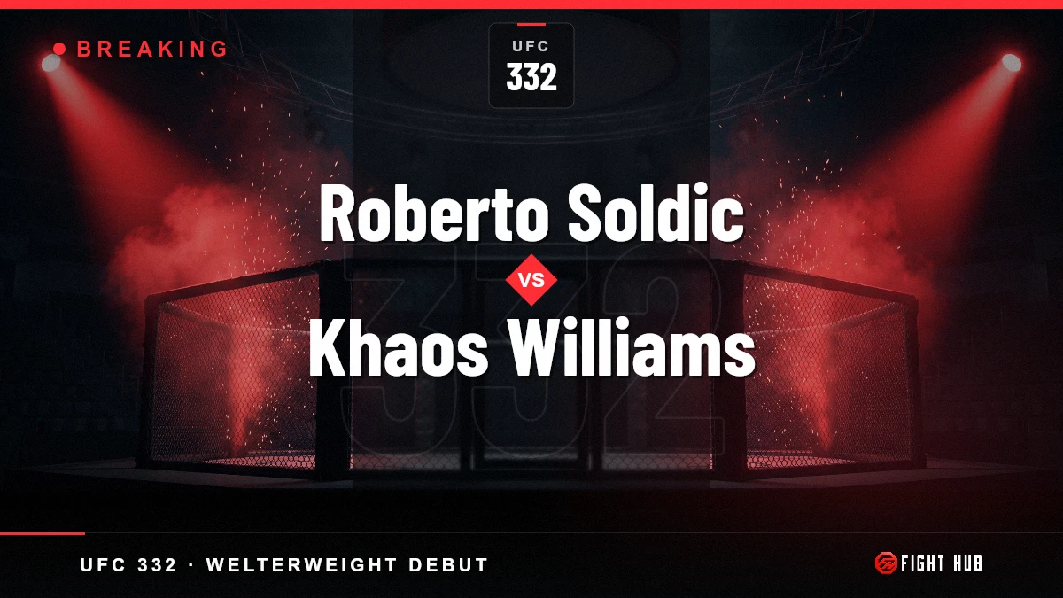 Roberto Soldic vs Khaos Williams — FightHub
