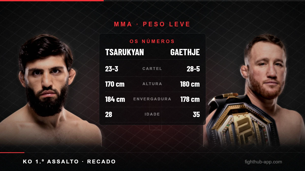 Tsarukyan vs Gaethje — FightHub