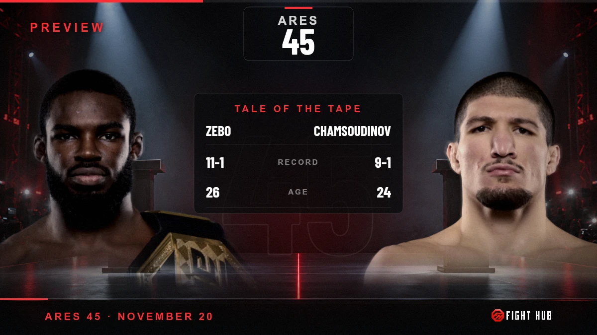 Jordan Zebo vs Baissangour Chamsoudinov — FightHub